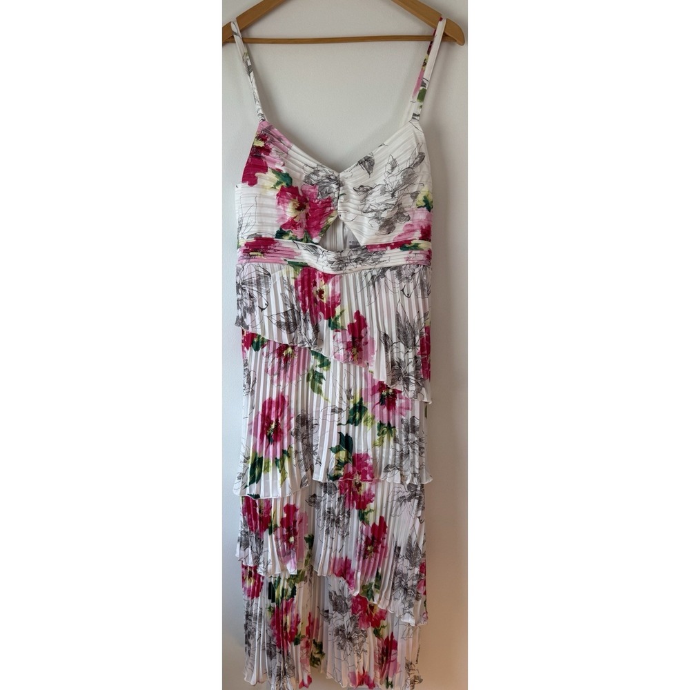 Abercrombie & Fitch Giselle Dress XLP Petite Pleated Tiered Maxi Floral NWT
